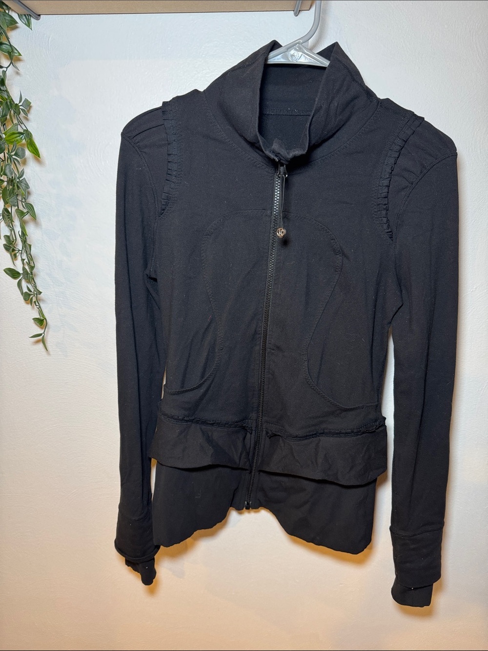 Lululemon Black Women's Zip-Up Jacket with High Collar